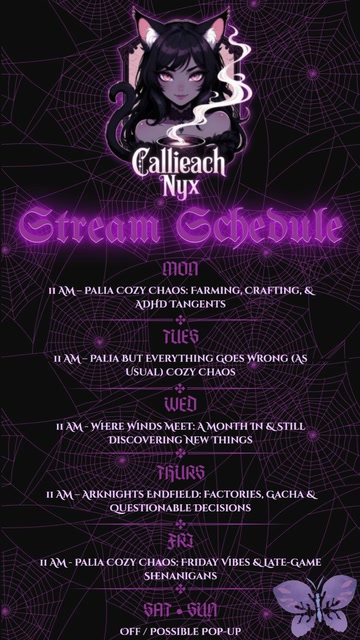 Stream Schedule for 7-20-2026 to 7-26-2026 | Lowlight