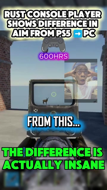 The aim on Rust Console compared to PC is actually INS… | Lowlight
