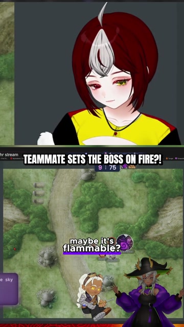 My party member set a small boss on fire! Send help | Lowlight