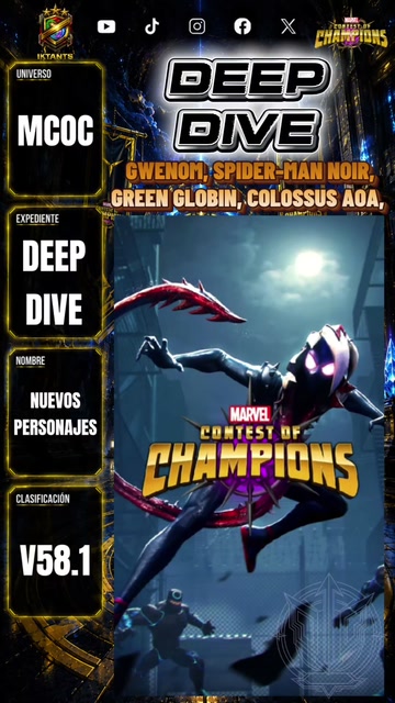 MCOC Deep Dives | Gwenom, Spider-Man Noir, Colossus y… | Lowlight