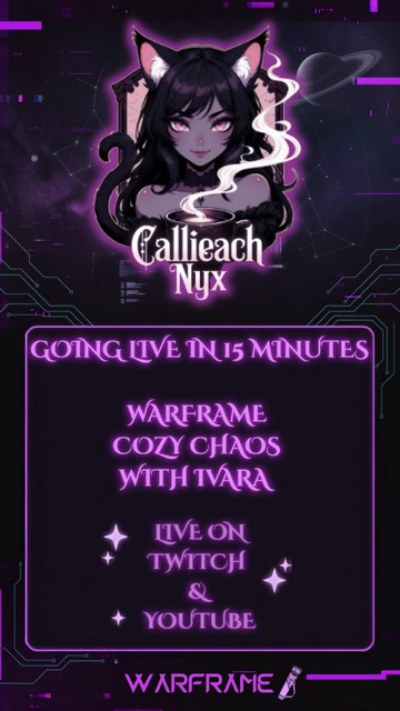 Going live in 15 with Warframe. | Lowlight