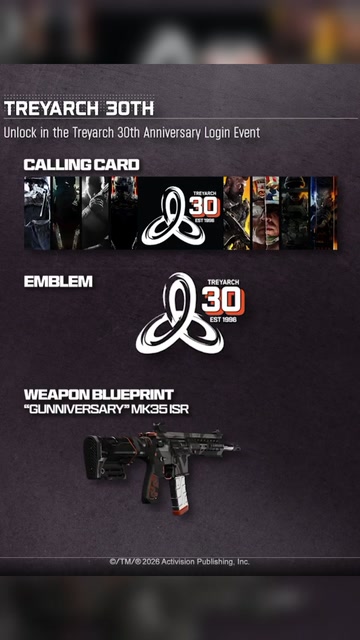Treyarch 30th Anniversary Free Rewards! | Lowlight