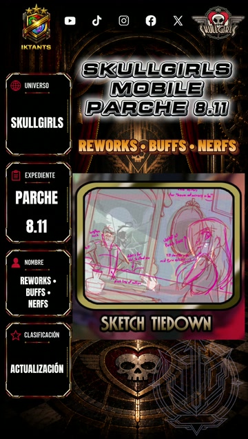 ⚙️ 15 variantes cambiaron en Skullgirls Mobile 8.11. | Lowlight