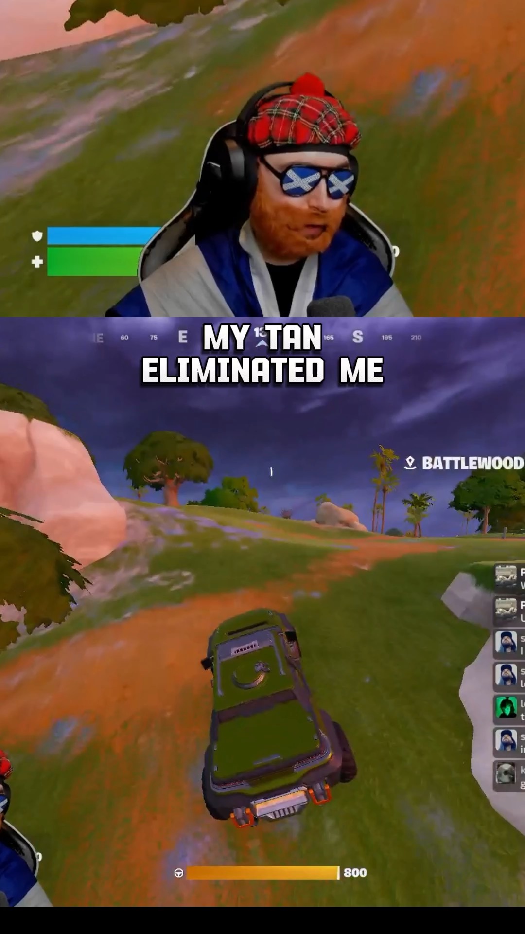 My Tan eliminated me in Fortnite… | Lowlight