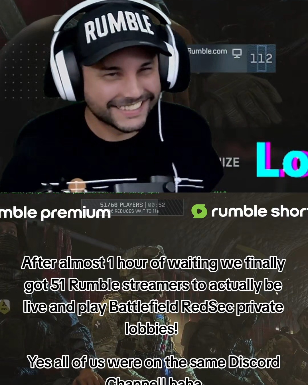 50 Live Streamer Cheer after waiting 45 minutes to get… | Lowlight