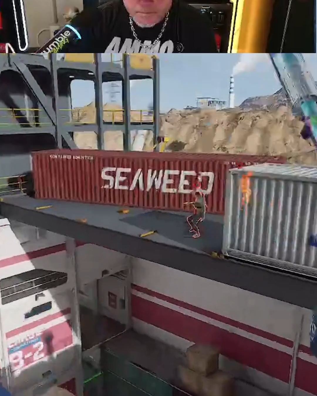 Sub running the container ship! | Lowlight