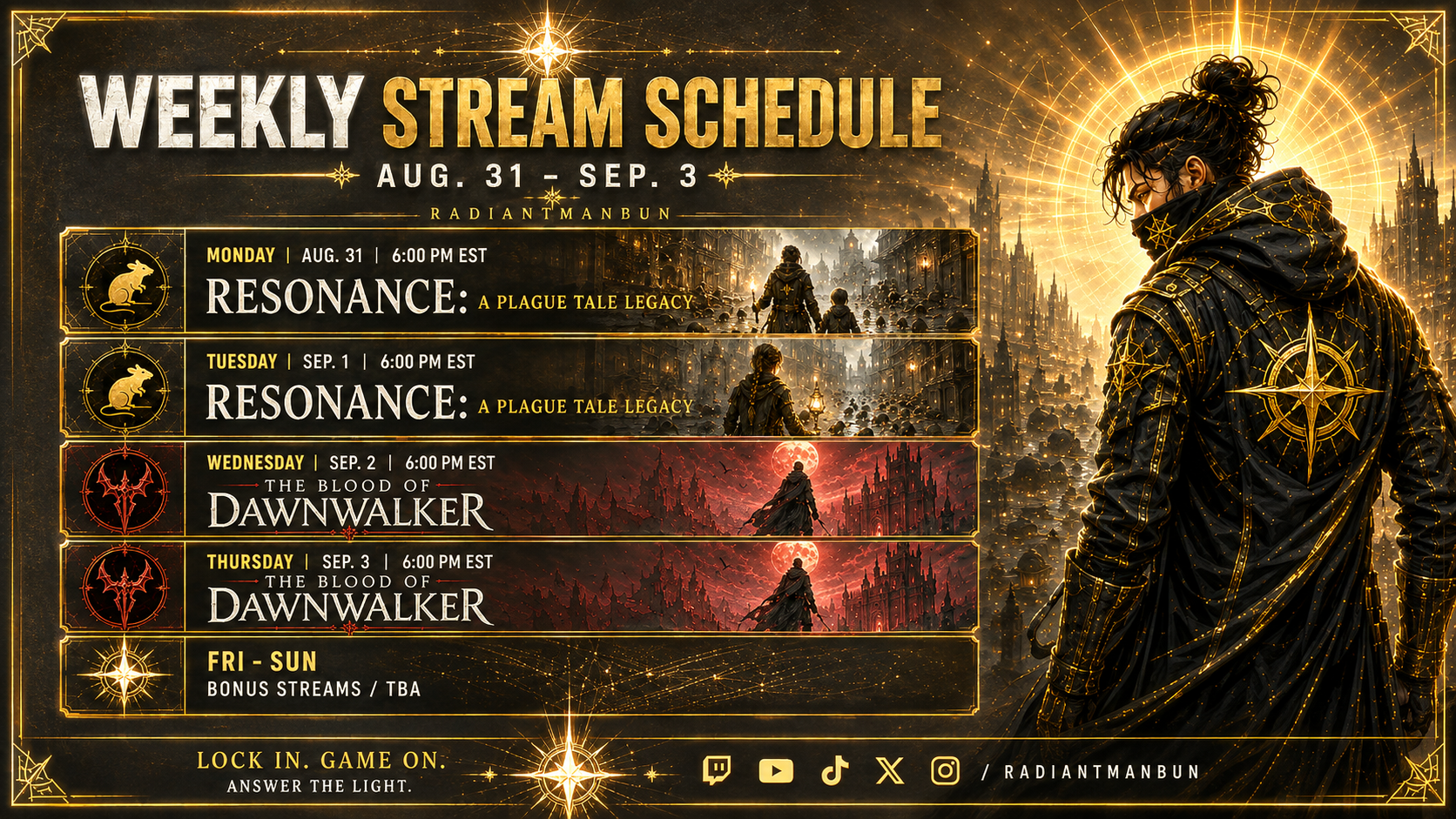 ☀️ THIS WEEK ON STREAM | Lowlight