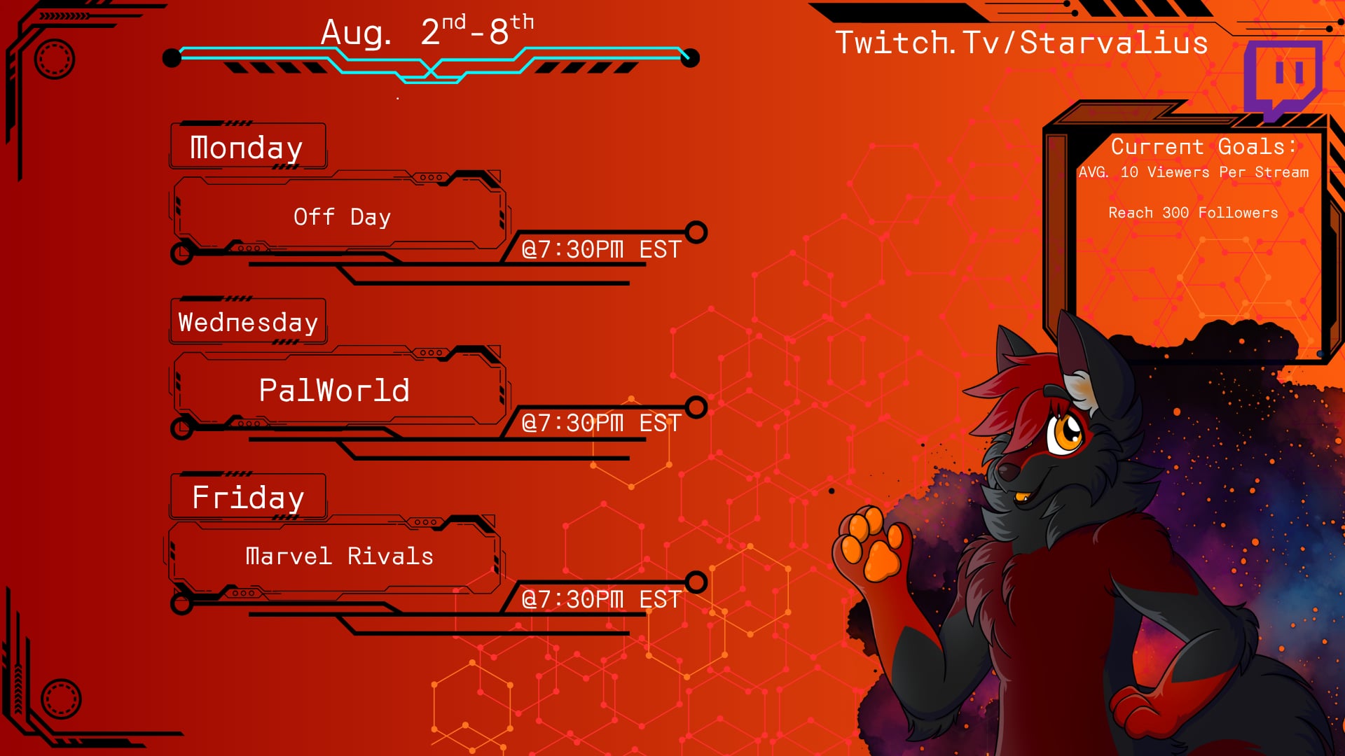 This weeks schedule | Lowlight