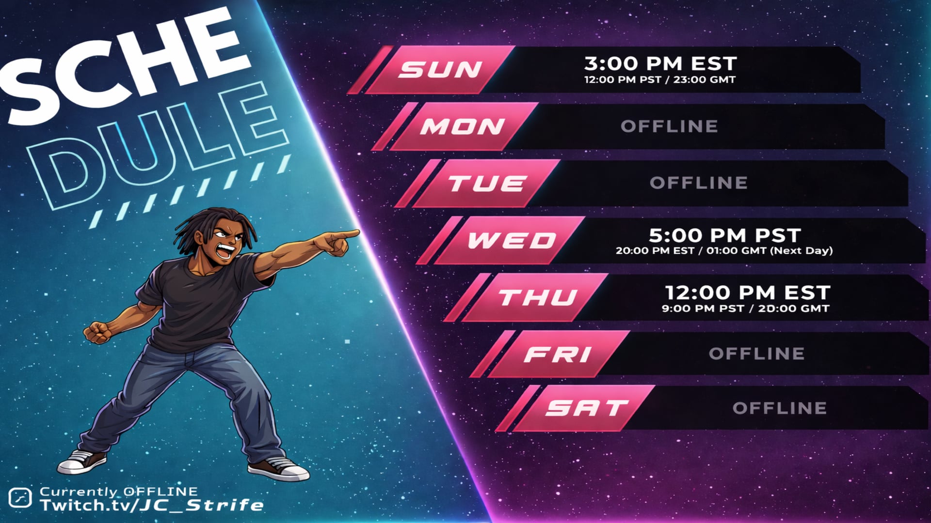 Current Schedule | Lowlight