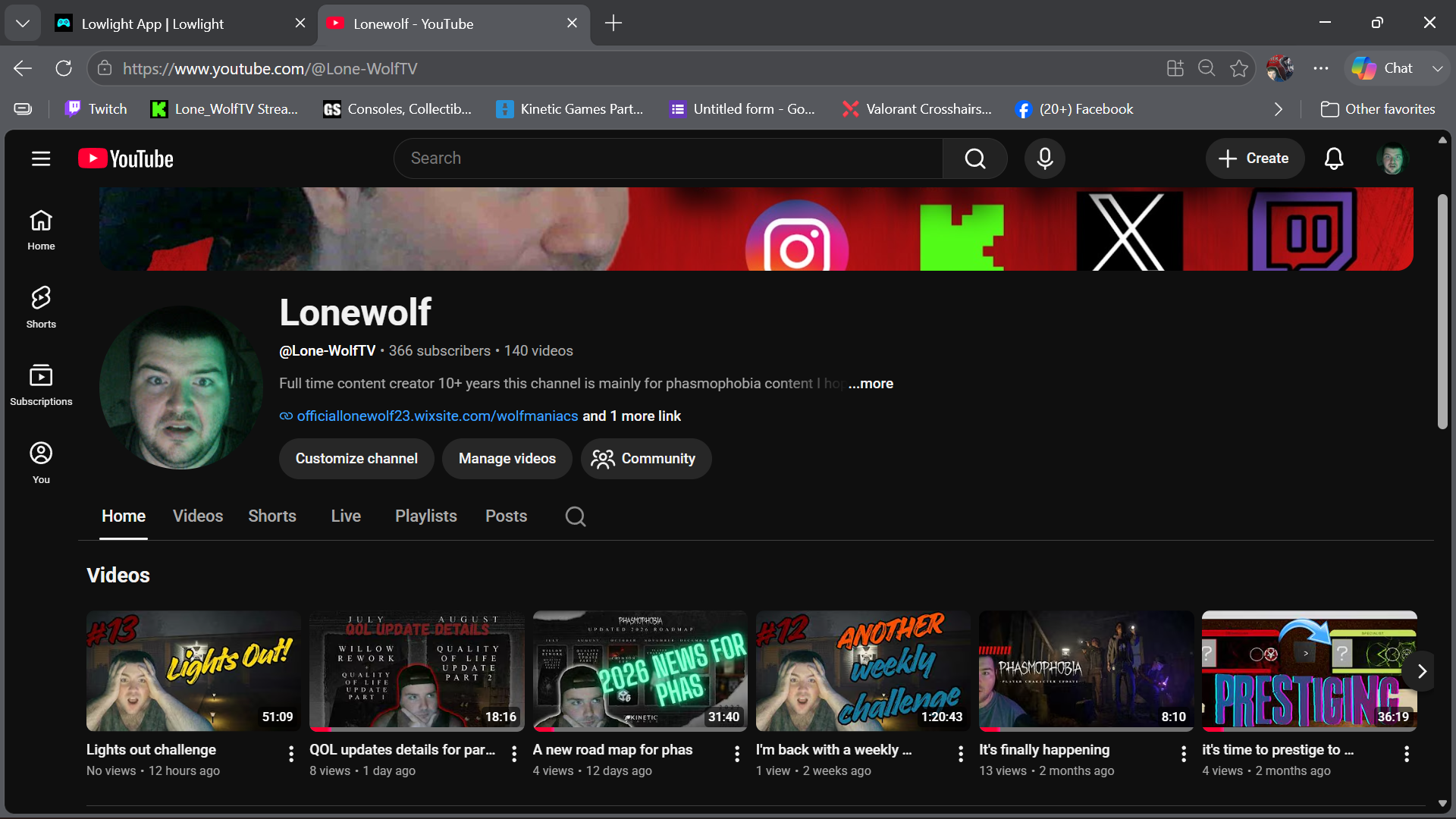 My phasmophobia channel | Lowlight