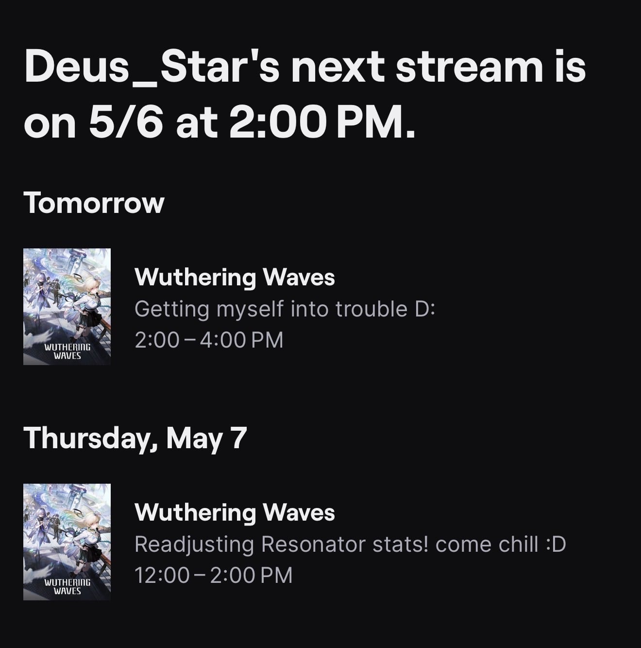 Stream Schedule!✨ | Lowlight