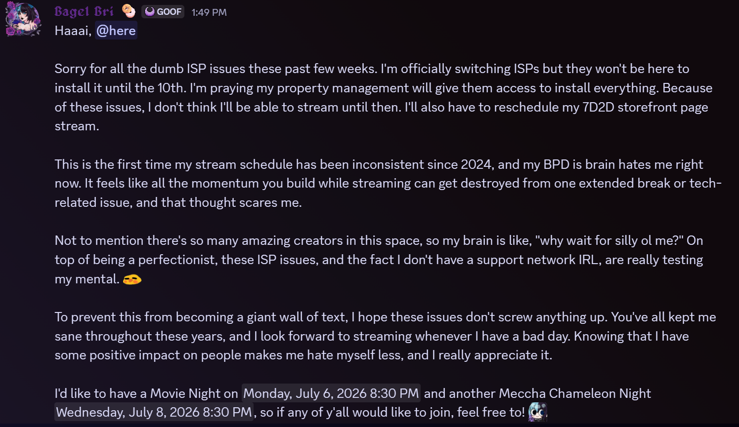 Getting New ISP + No Stream Until 7/10 | Lowlight