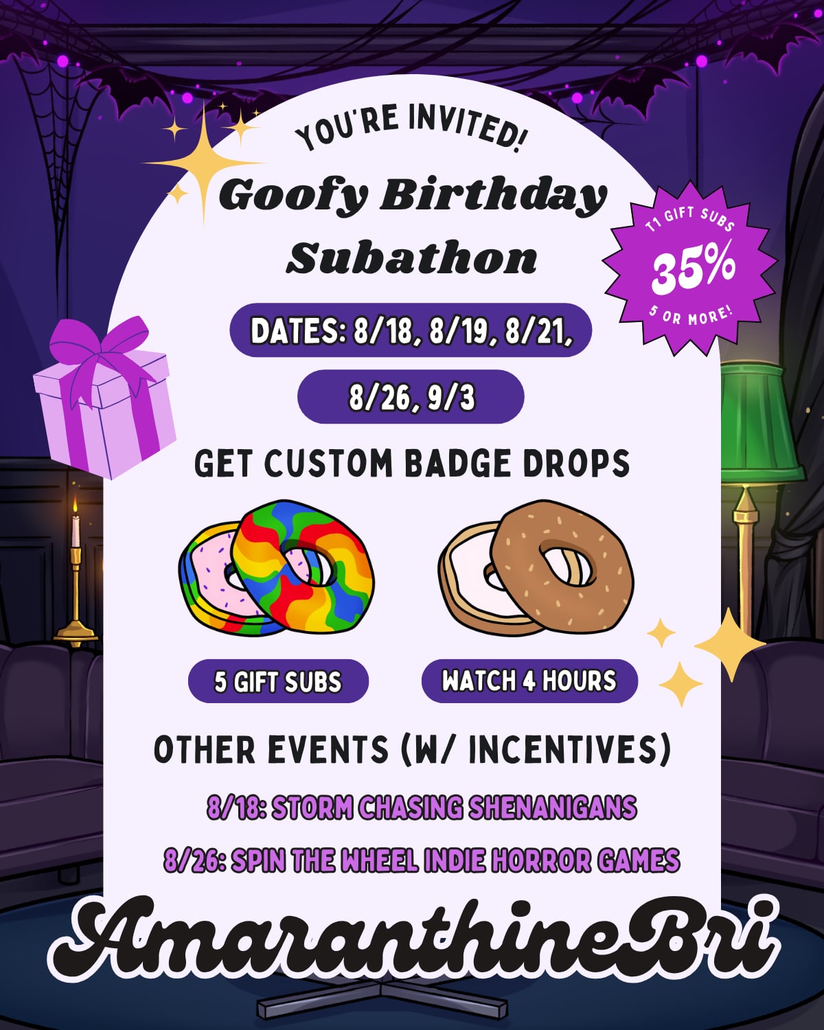 Twitch Birthday Subathon Celebration from 8/18 to 9/3 | Lowlight