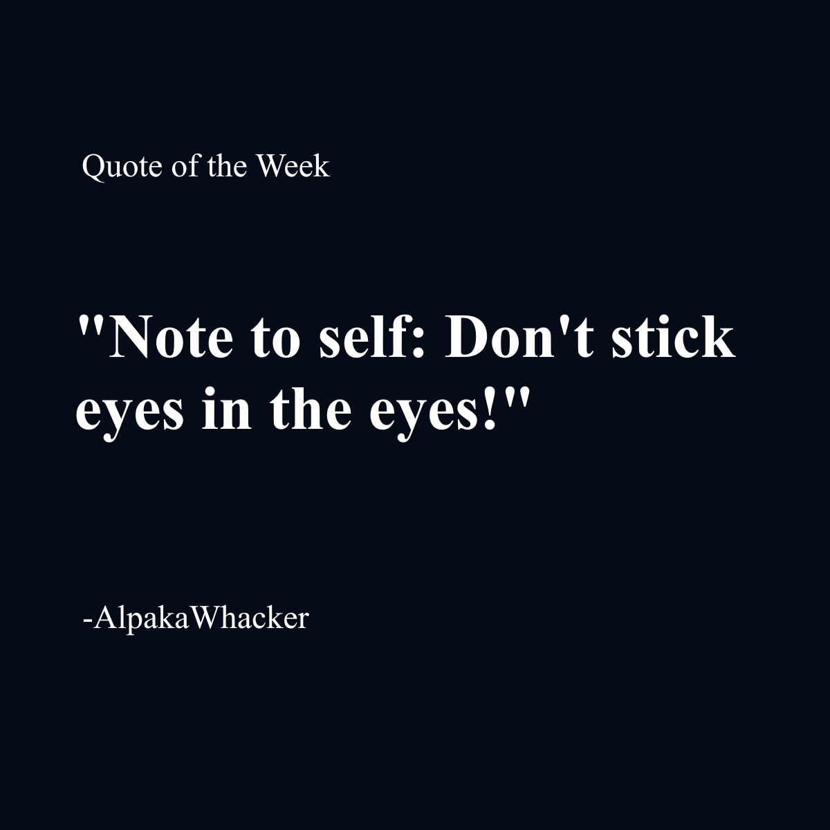 Quote of the Week | Lowlight