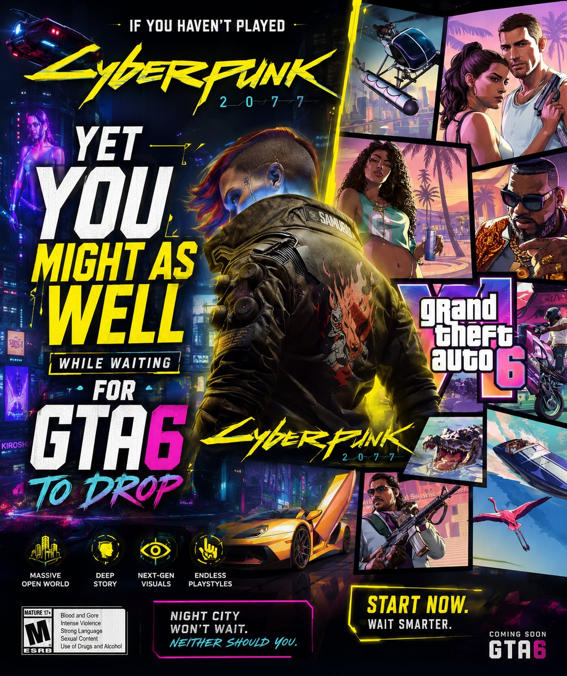 If you haven play CyberPunk 2077 yet you might as well while waiting for GTA6 t… | Lowlight