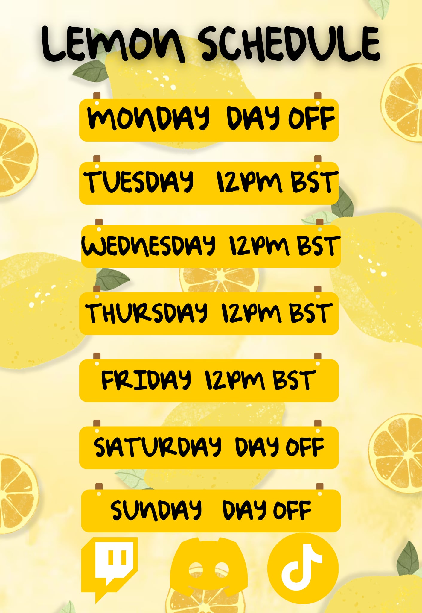 My Schedule | Lowlight