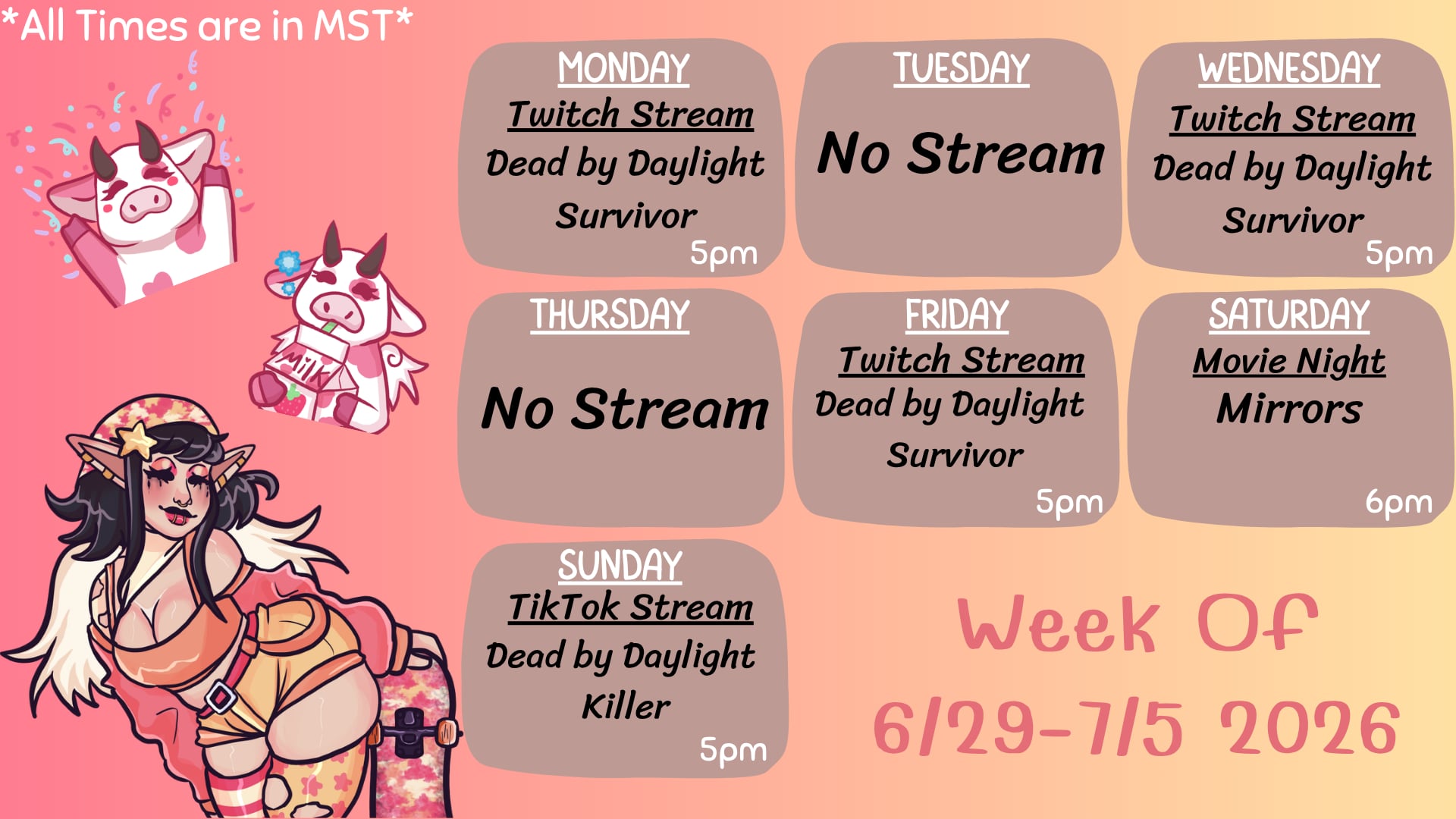 Weekly Schedule | Lowlight