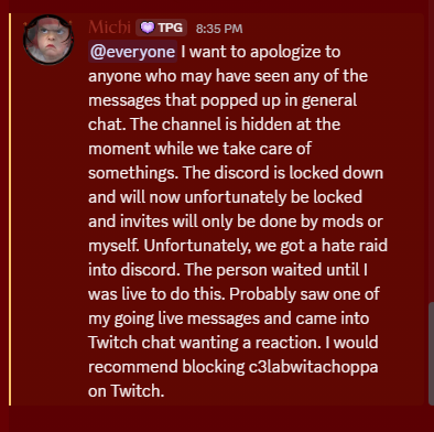 Discord Hate Raid | Lowlight